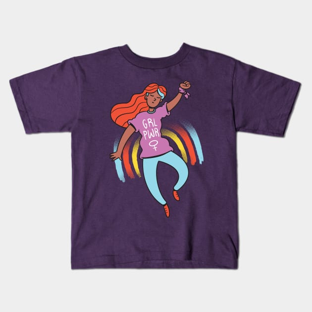 Feminist Girl Power Kids T-Shirt by Toda Loca